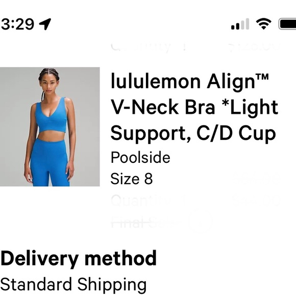 Size 8 Lululemon Sports Bra - Picture 1 of 4